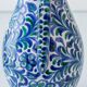 Fajalauza ceramic table lamp with hand-woven shade, Granada, Spain.