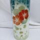 Vase tube ancien K&G Lunéville - décor fleurs