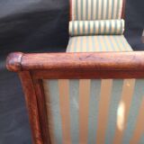 Walnut recamier bench Napoleon III daybed mid-nineteenth century
