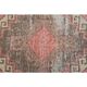Vintage Turkish hand-knotted wool cotton red runner rug 85x386