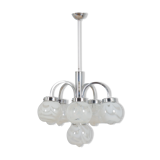 Lustre italien Murano bicolore en verre des années 1970