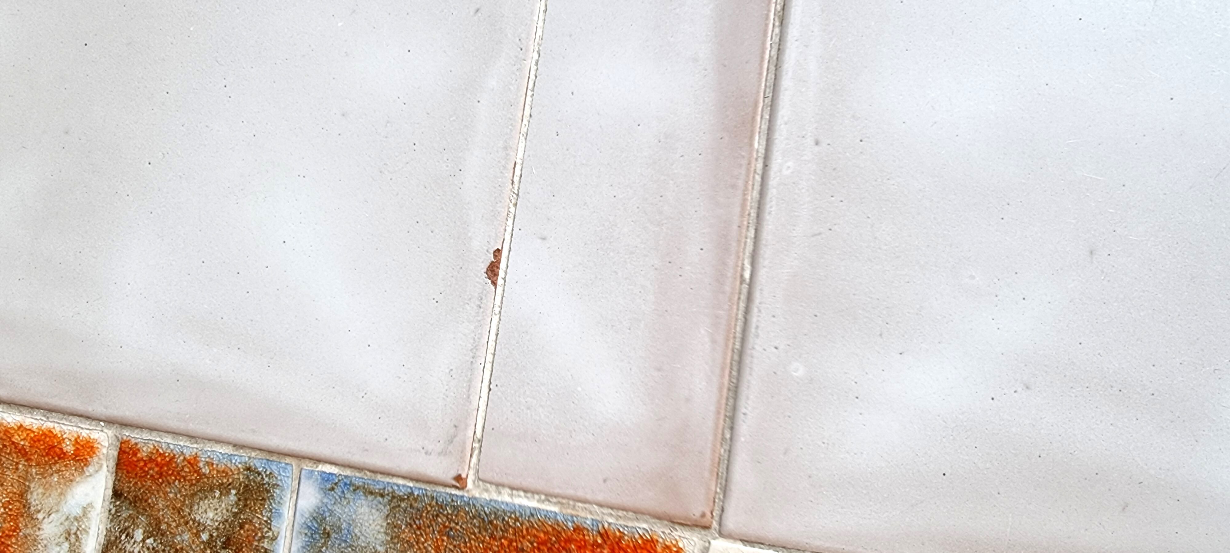 Coffee table 70s ceramic and stainless steel