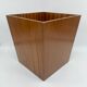 Trash basket with vintage veneered wooden papers ideal Scandinavian decoration
