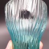 Set of 6 turquoise glass water glasses around 1975