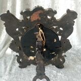 Porte photo napoleon 3 en bakelite noire a decor de chimeres