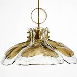 Beautiful 1960s J.T. Kalmar Franken heavy Murano glass floral ceiling lamp