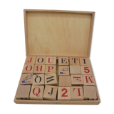 Vintage alphabet cubes game