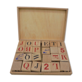 Vintage alphabet cubes game