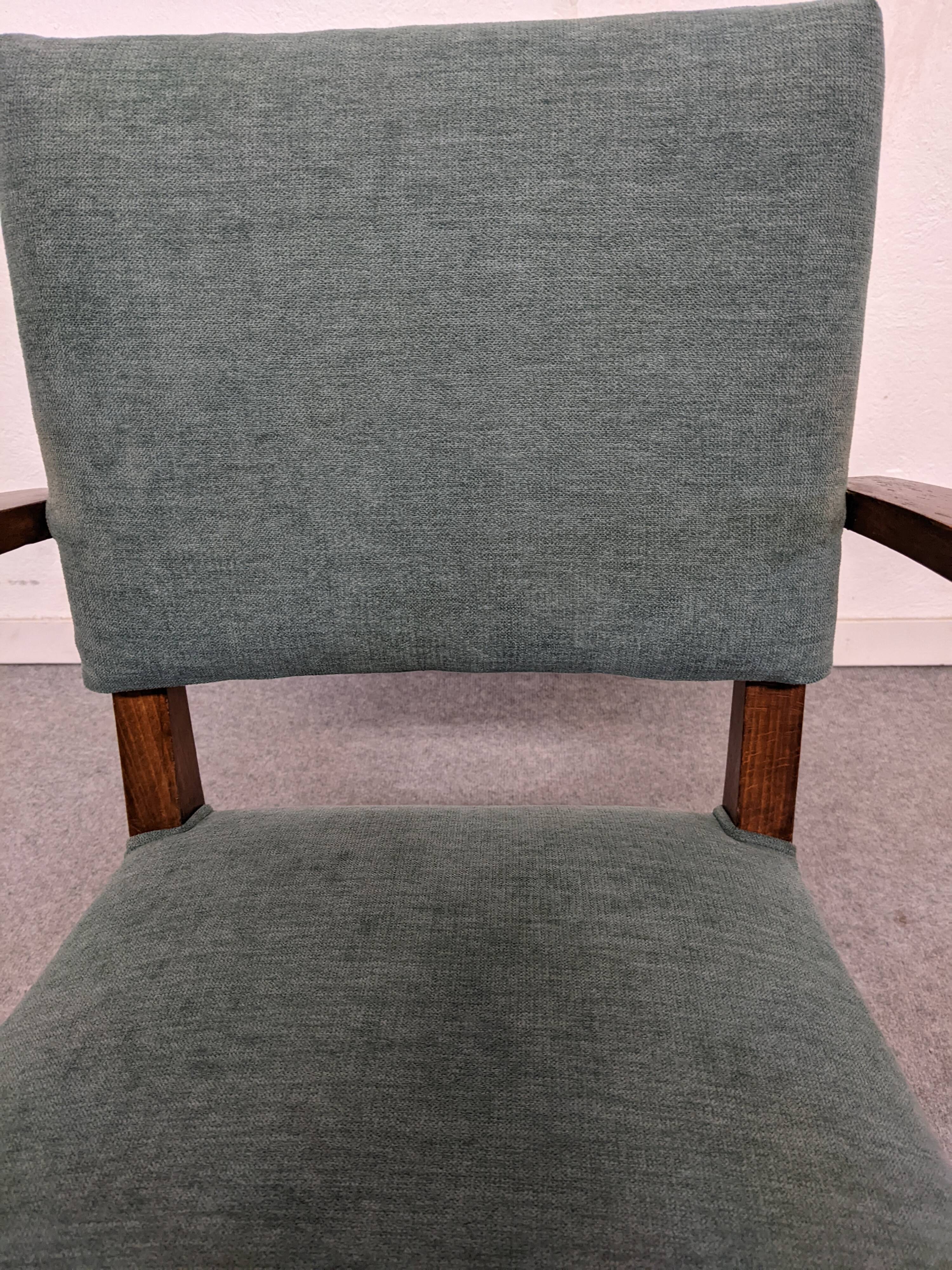 Pair of art deco style bridge armchairs