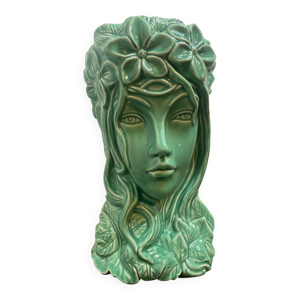 Vase tête de style art - nouveau