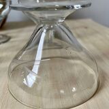 Set of 4 vintage champagne glasses on low feet