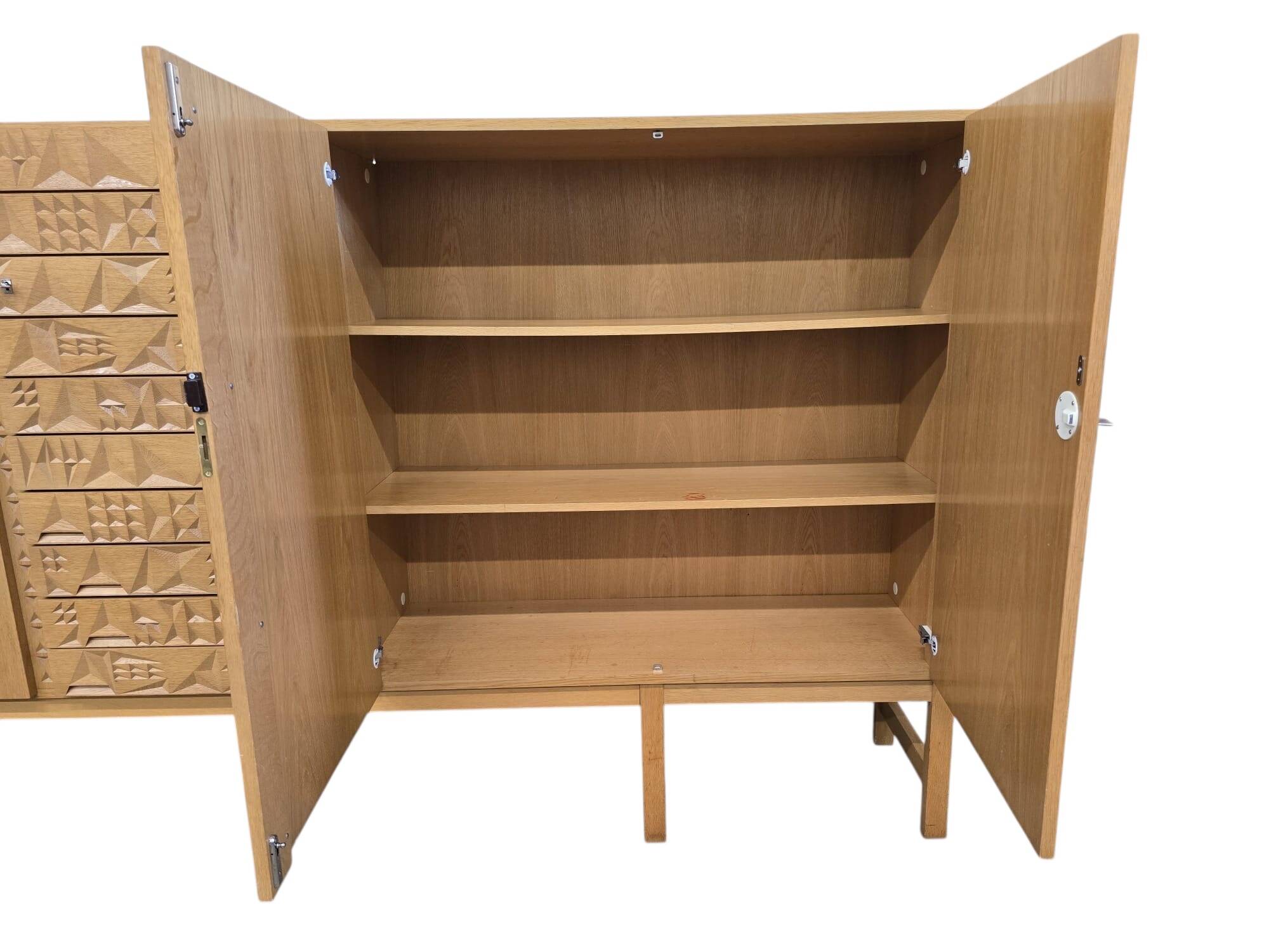 XL vintage mid-height wardrobe with brutalist accents