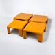 Ensemble de 4 tables Quattro Gatti jaune moutarde par Mario Bellini, C&B Italia