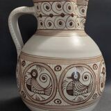 Vintage Talavera ceramic pitcher vase jug 20th century