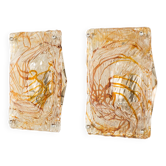 Murano glass wall lamps attr. to Mazzega, 1970s