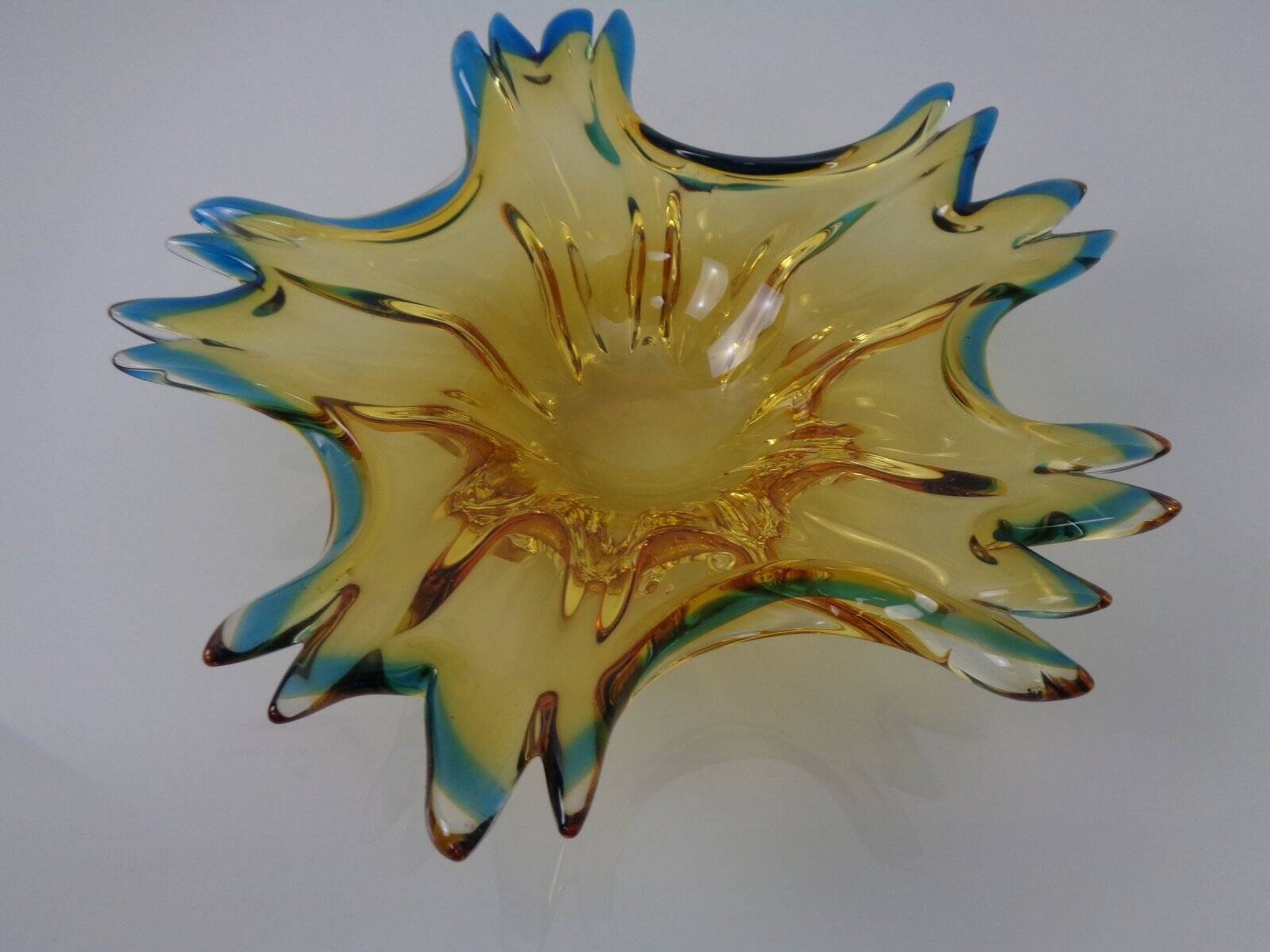 Sommerso Murano Glass Bowl, Italy, 1960s