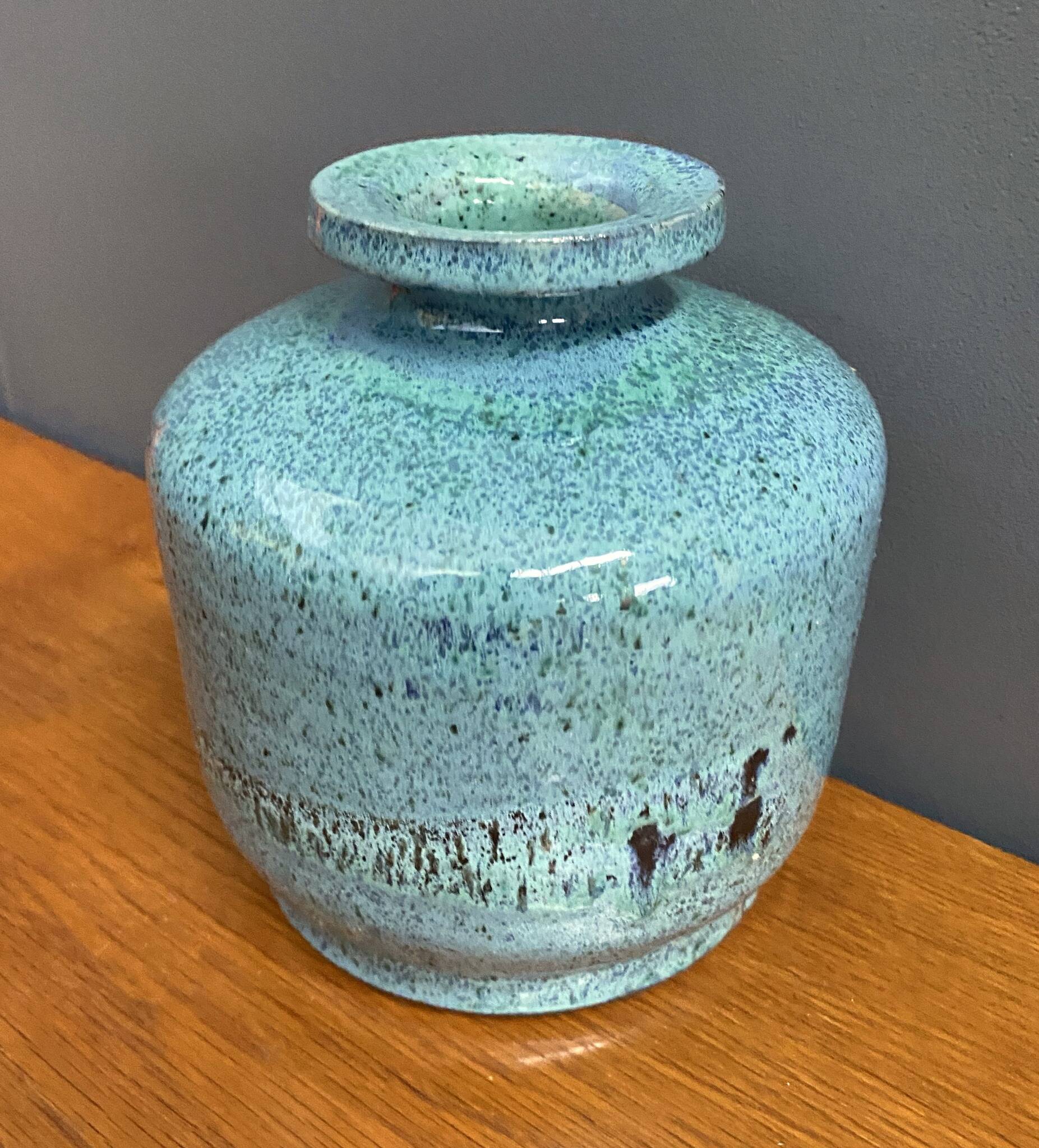 Blue vase by Lawel West Germany