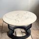 Table basse marmorino postmoderne suédoise, années 1980