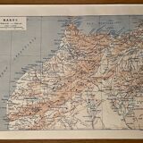 Old map of Morocco - 1910