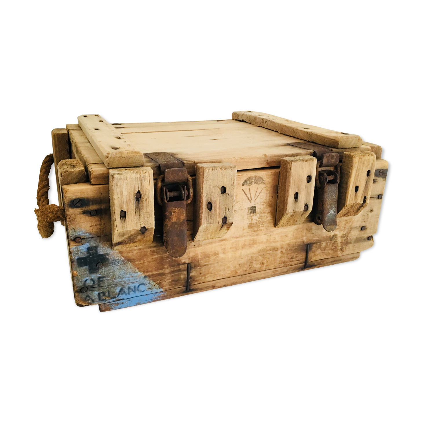Old wooden parachute