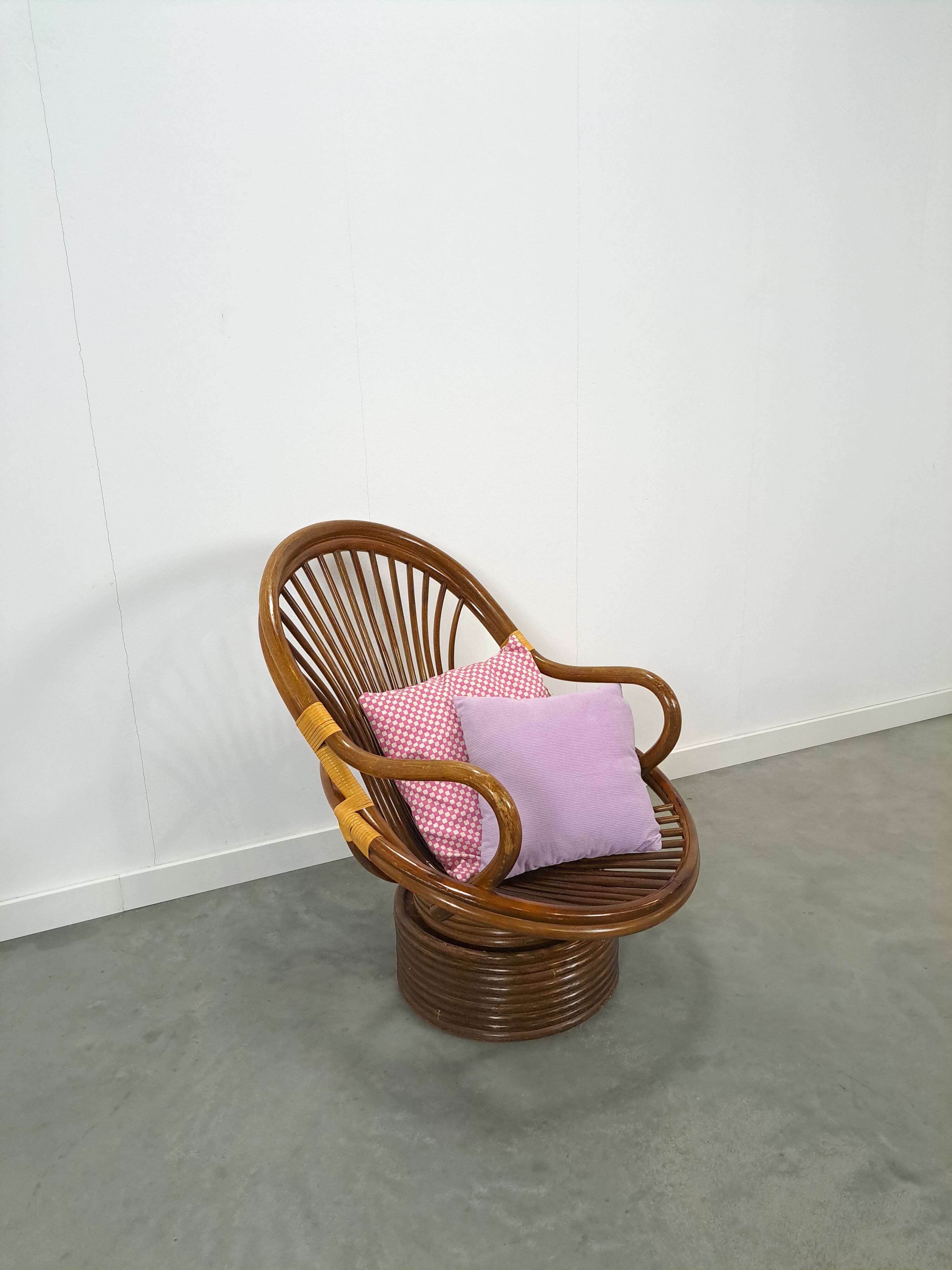 Rotan manou draai stoel