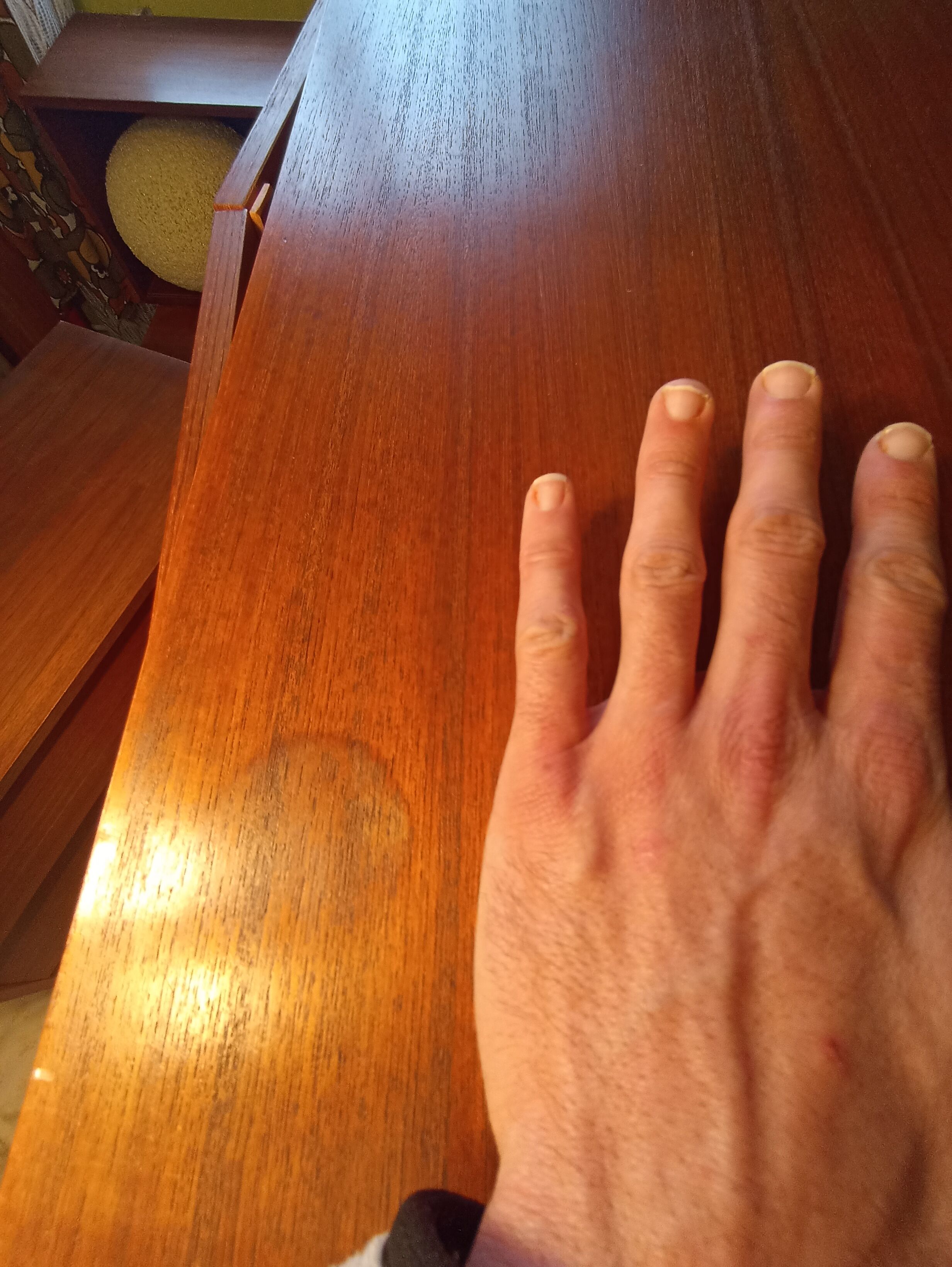 Huge shelf library Swedish desk teak, string.