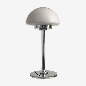 Vintage mushroom lamp 70's metal and opaline