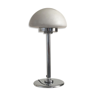 Vintage mushroom lamp 70's metal and opaline