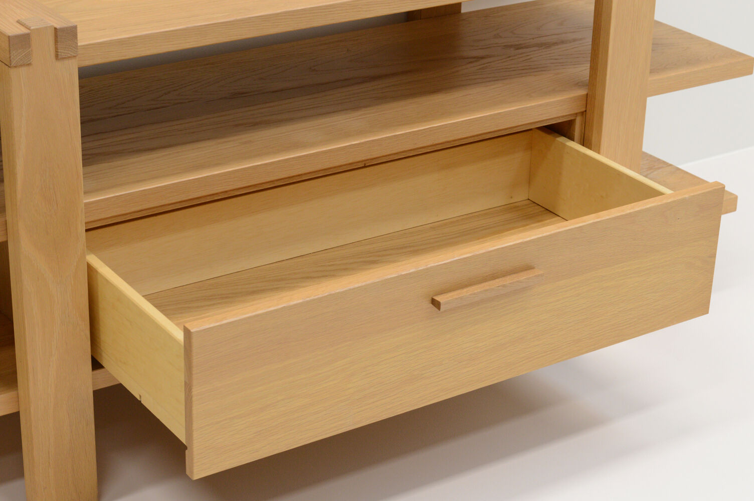 Belgium oak shelving / tv unit