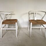 Pair of chairs CH24- wishbone by Hans Wegner