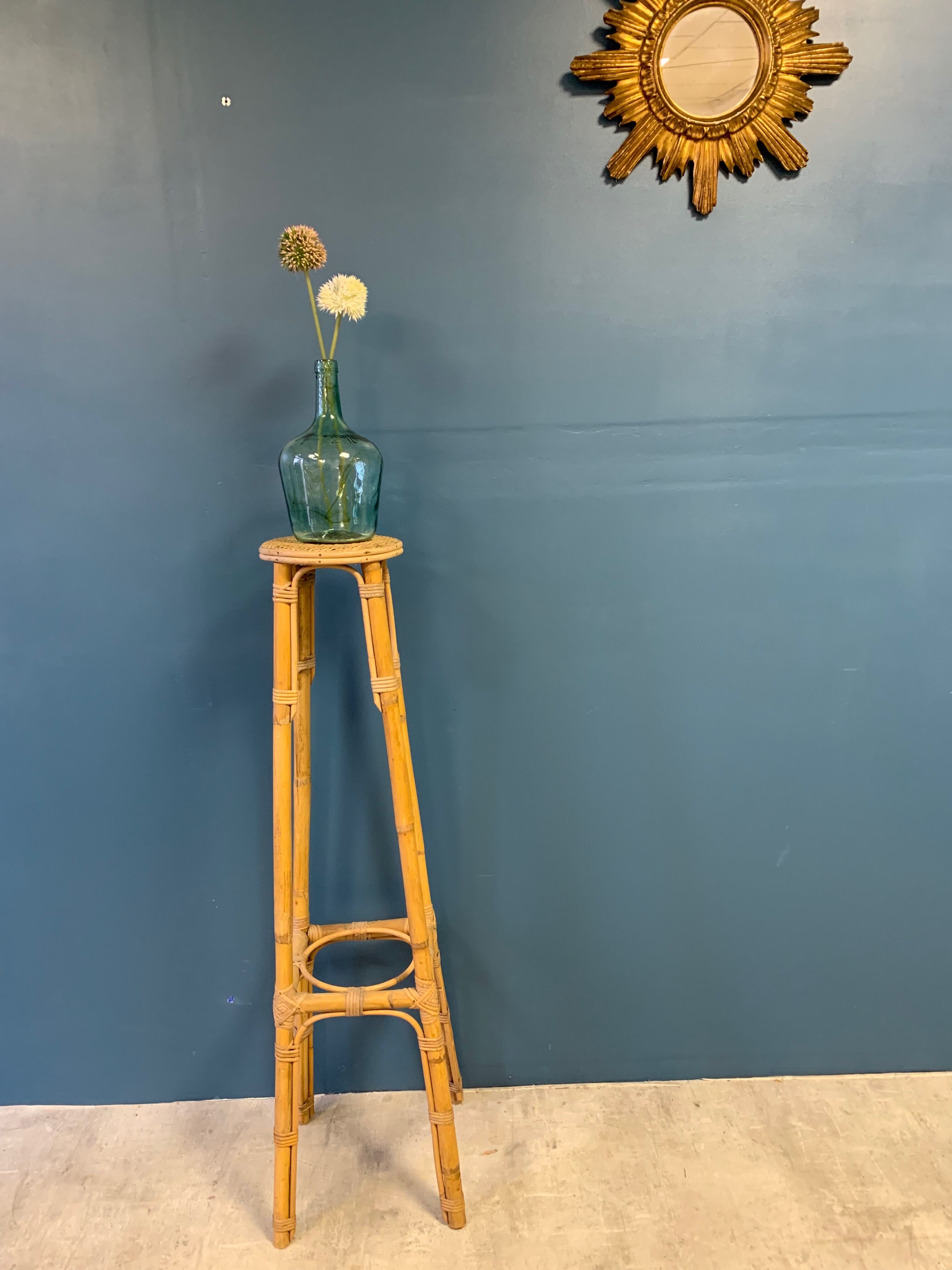 Vintage rattan side table