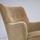 1970s, Danish armchair., original light green furniture velour.