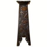 Arts and crafts hand carved pedestal, England ca 1880