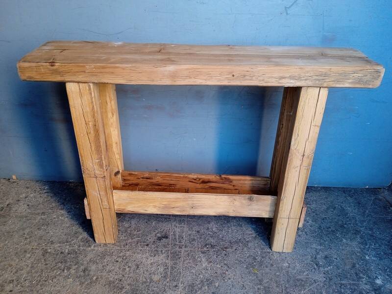 Brutalist console 120 cm solid wood