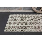 1970s Turkish Hand-Knotted Wool Cotton Beige Runner Rug 70x262