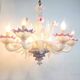 Vintage murano glass flower chandelier, 1950s