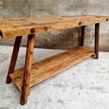Old workbench side table or bathroom furniture