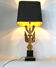 Empire style brass eagle table lamp by Lusterie Deknudt, 1970s