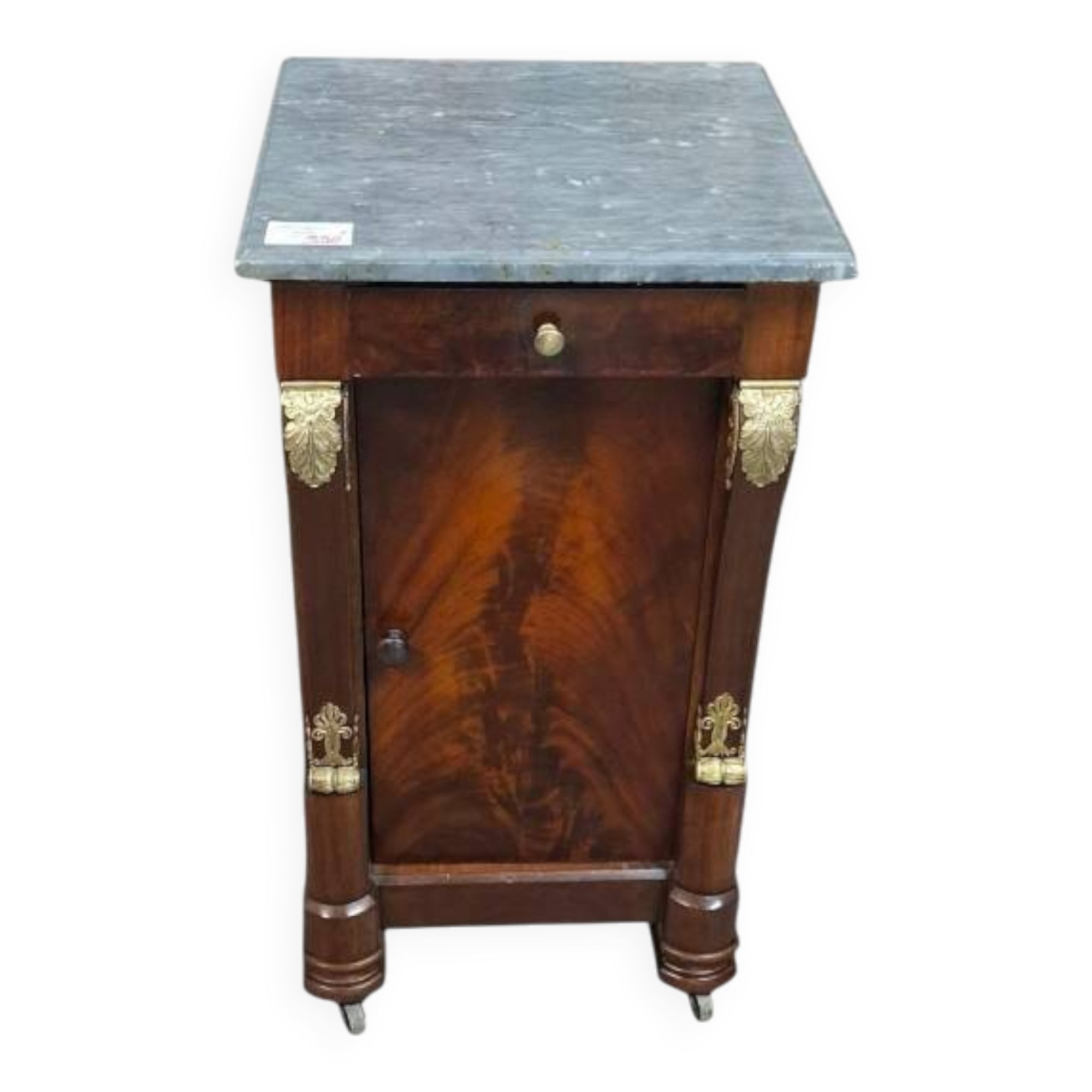 Empire mahogany bedside table