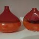 Pair or 2 glass paste vases from the 80s vintage.