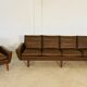 Vintage retro Danish mid-century G. Thams club chair in brown leather 60s