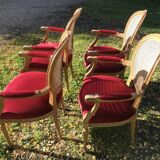 Suite de 4 fauteuils cabriolets Louis XVI