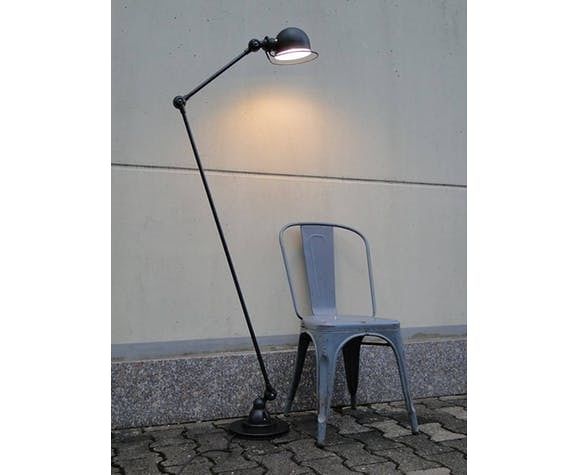 Lamp Jielde vintage graphite e-reader 2 arms of Jean Louis Domecq 1960