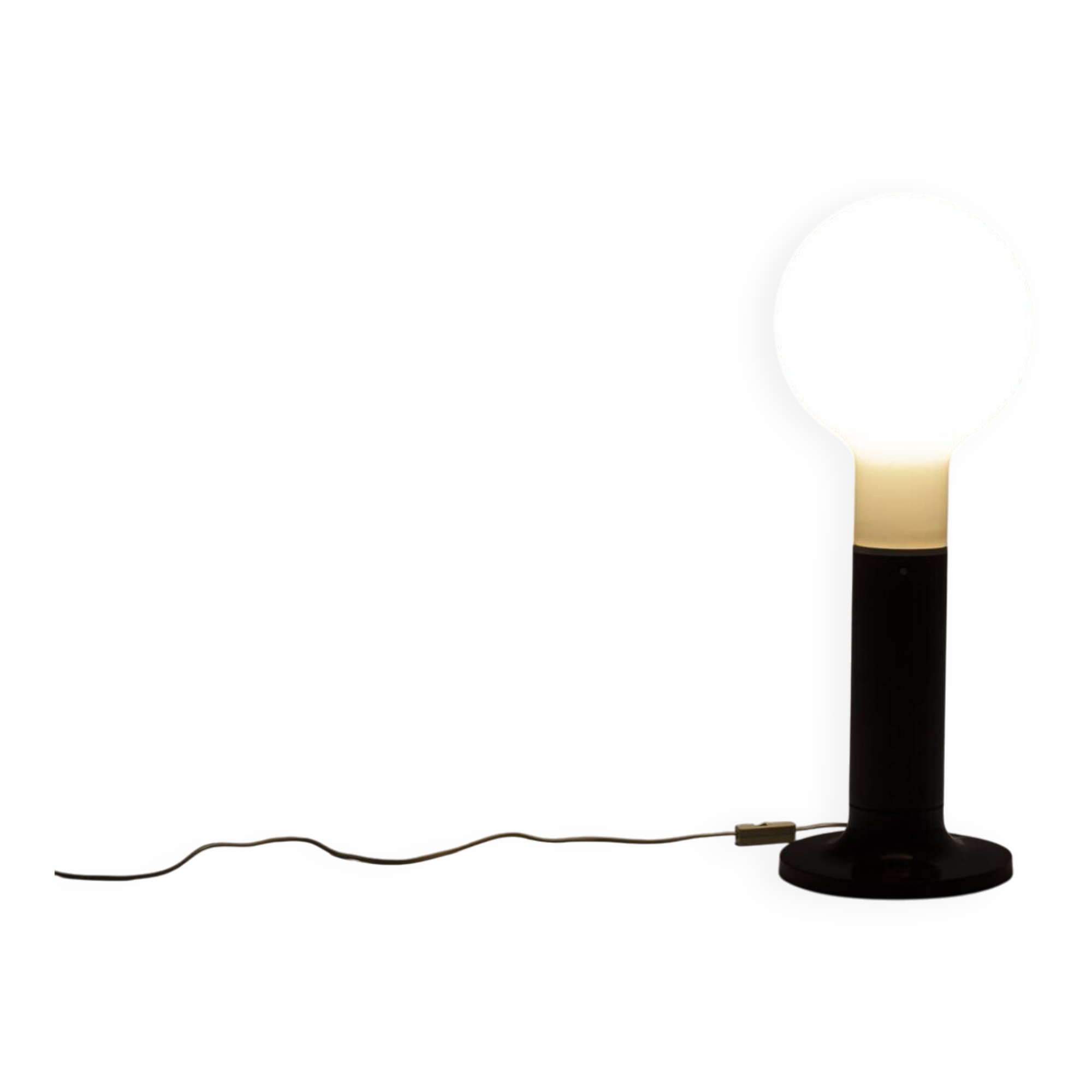 Space age floor lamp in glass & metal by Temde Leuchten