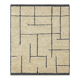 Beige Berber rug with structured lines.