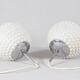 2-piece set Bubble Space Age opal glass ceiling lamps/ceiling lights by Rolf Krüger for Staff, Germany, 1970s.