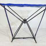 Vintage 190s folding camping stool with clutch