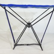 Vintage 190s folding camping stool with clutch