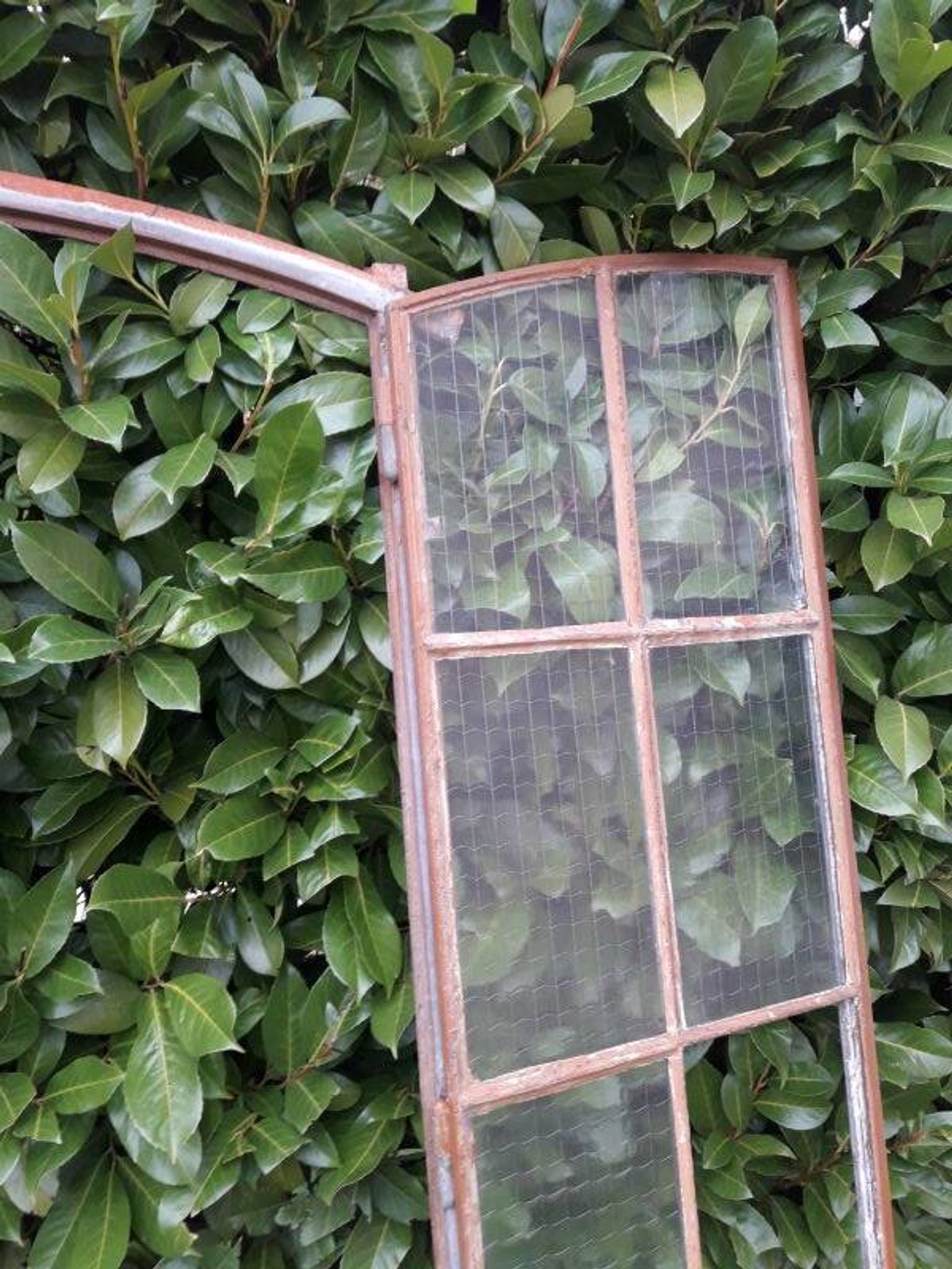 Window L107xH174 industrial curved metal glass roof frame reinforced glass