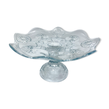 Plat à gâteaux en verre, Pologne, années 1970